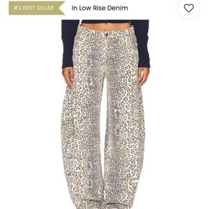 Lioness Horseshoe Jean in Leopard Fade